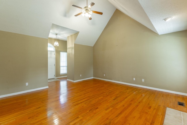 13709 Stormer Rd, Soddy Daisy, TN 37379 - bonus room with a ceiling fan, lofted ceiling, light wood finished floors, and baseboards