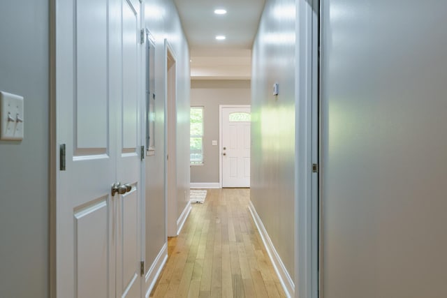 11 Woodvale Ave, Chattanooga, TN 37411 - hall with light wood finished floors, recessed lighting, and baseboards