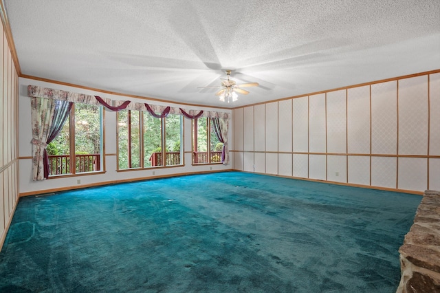 6601 Hunter Rd, Harrison, TN 37341 - carpeted spare room with a textured ceiling and ceiling fan