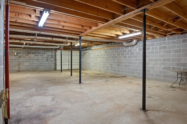 6601 Hunter Rd, Harrison, TN 37341 - unfinished below grade area featuring concrete block wall