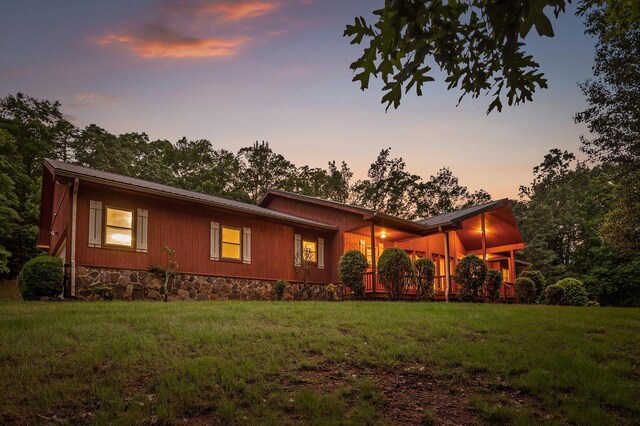 6601 Hunter Rd, Harrison, TN 37341 - view of front of property with metal roof and a front yard