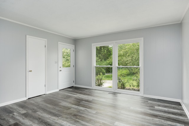 11306 Hixson Pike, Soddy Daisy, TN 37379 - unfurnished room featuring crown molding, wood finished floors, and baseboards