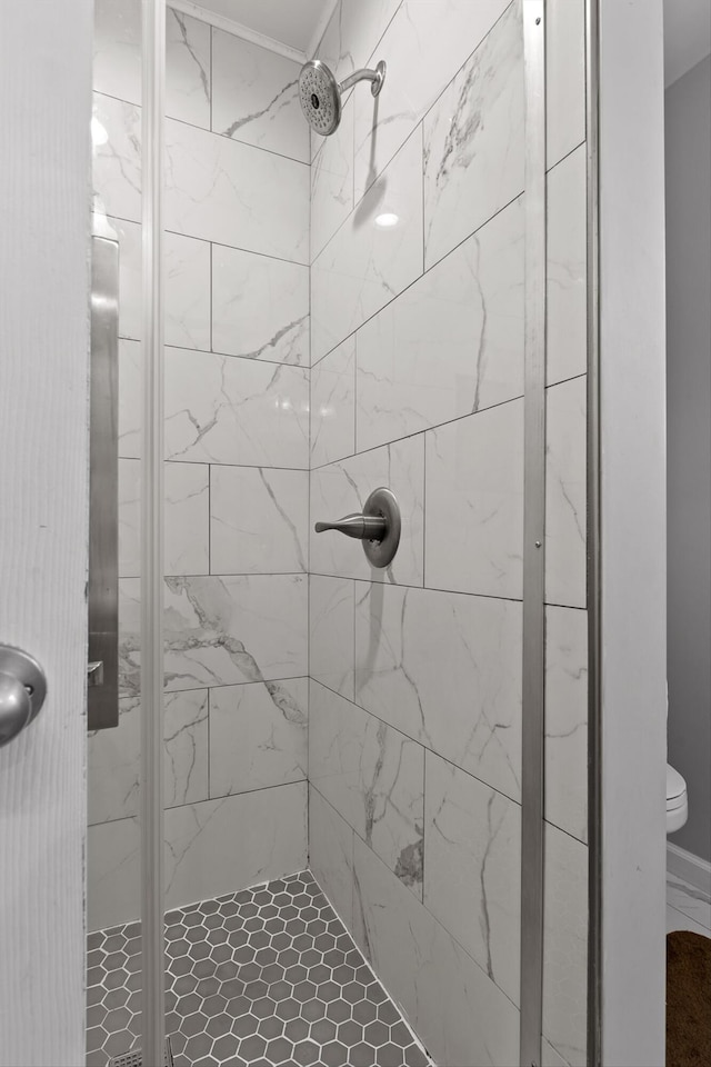 6837 Benwood Dr, Ooltewah, TN 37363 - bathroom with a stall shower and toilet