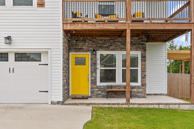 116 Paxtons Way, Ringgold, GA 30736 - view of exterior entry featuring stone siding and a garage
