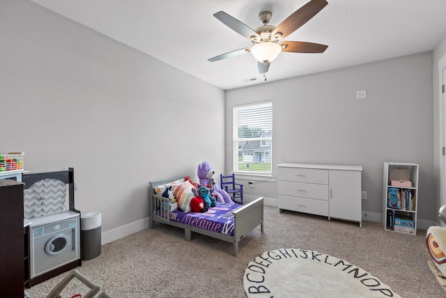 116 Paxtons Way, Ringgold, GA 30736 - carpeted bedroom with baseboards and ceiling fan