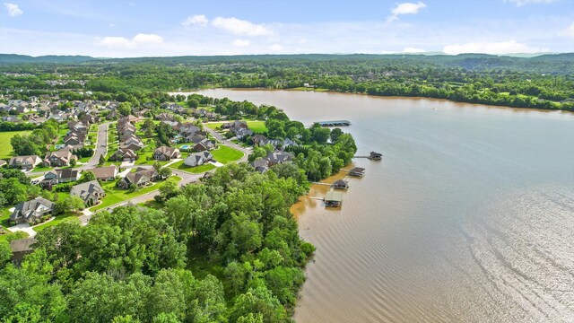 8109 Propeller Dr, Ooltewah, TN 37363 - aerial perspective of suburban area featuring a nearby body of water and a heavily wooded area