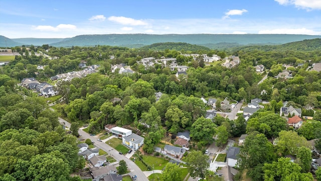 1608 Knickerbocker Ave, Chattanooga, TN 37405 - aerial view of property and surrounding area with nearby suburban area and a heavily wooded area