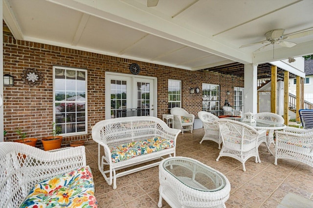 362 Windmill Ln, Georgetown, TN 37336 - view of patio with ceiling fan and outdoor dining area