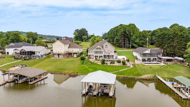 362 Windmill Ln, Georgetown, TN 37336 - dock with boat lift and a water view
