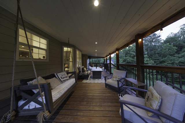 5611 Caney Ridge Cir, Ooltewah, TN 37363 - wooden deck with an outdoor living space