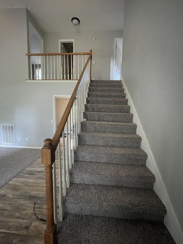 6206 Sagefield Dr, Harrison, TN 37341 - stairway featuring wood finished floors and baseboards