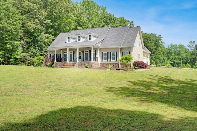 5820 Trion Teloga Rd, Summerville, GA 30747 - new england style home with covered porch and a front lawn