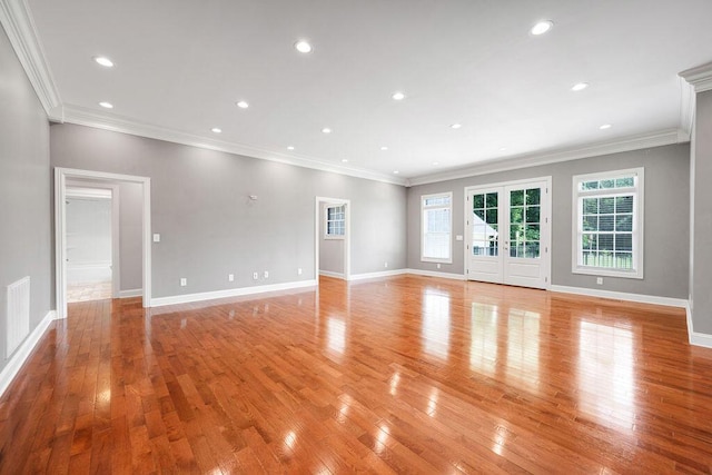 5820 Trion Teloga Rd, Summerville, GA 30747 - unfurnished room featuring light wood-style floors, baseboards, crown molding, and recessed lighting