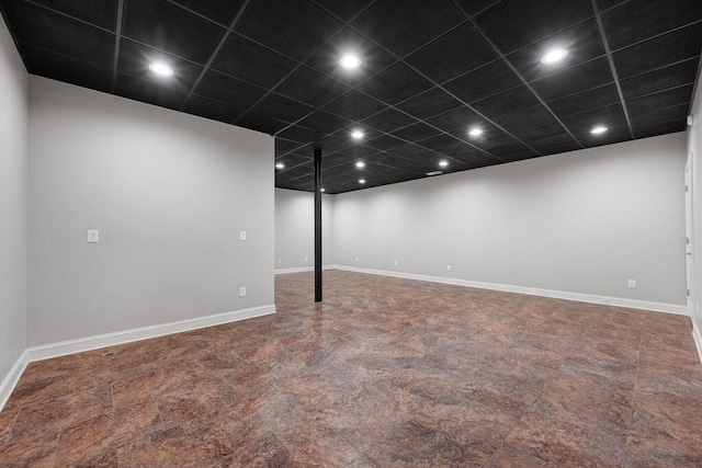 5820 Trion Teloga Rd, Summerville, GA 30747 - finished basement featuring recessed lighting and baseboards