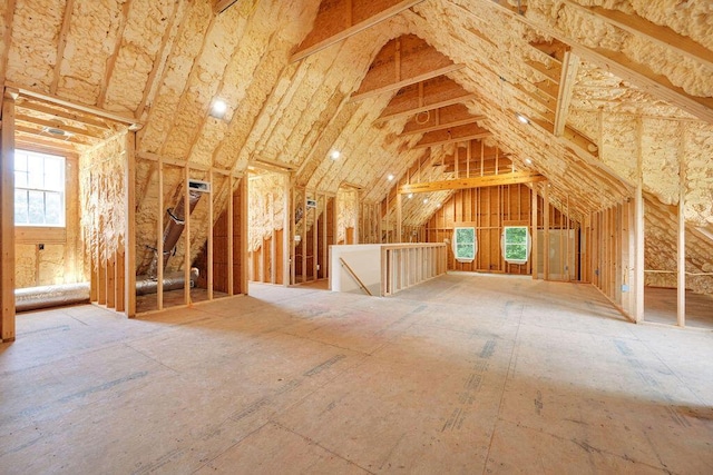 5820 Trion Teloga Rd, Summerville, GA 30747 - attic featuring an upstairs landing and healthy amount of natural light