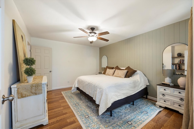 142 Holli Bird Ln, Ringgold, GA 30736 - bedroom featuring wood finished floors, baseboards, and a ceiling fan