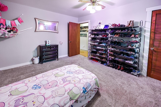 4306 Fredonia Rd, Dunlap, TN 37327 - carpeted bedroom with ceiling fan and baseboards