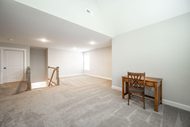 8647 Kensley Ln, Hixson, TN 37343 - below grade area featuring carpet flooring, baseboards, and recessed lighting