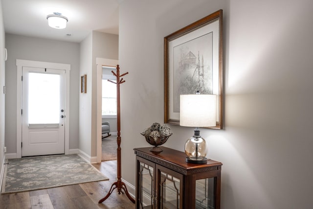 8647 Kensley Ln, Hixson, TN 37343 - foyer entrance featuring wood finished floors and baseboards
