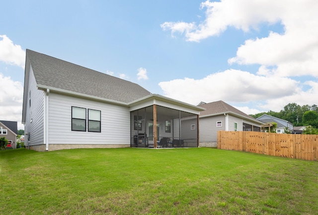8647 Kensley Ln, Hixson, TN 37343 - rear view of house with a sunroom