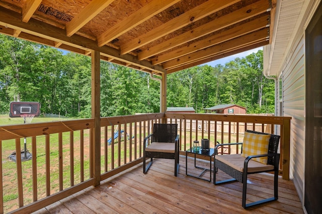 934 Holly Glen Ln, Decatur, TN 37322 - wooden deck with a yard