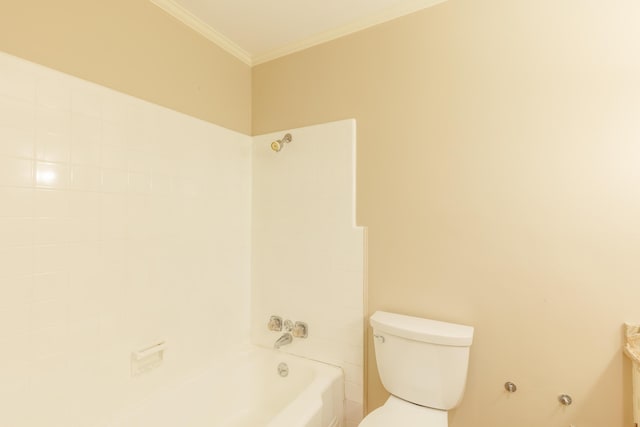 302 Brookwood Ln, Lafayette, GA 30728 - full bath with toilet, shower / bath combination, and crown molding