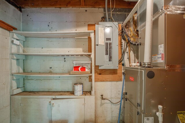 302 Brookwood Ln, Lafayette, GA 30728 - utility room with electric panel and heating unit