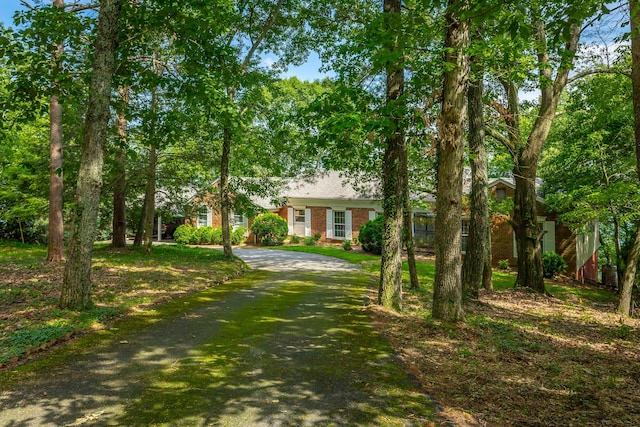 1613 Fairy Dell Trl, Lookout Mountain, GA 30750 - view of front facade with driveway and brick siding