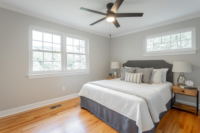 5873 Old Dayton Pike, Chattanooga, TN 37415 - bedroom with wood finished floors, baseboards, crown molding, and ceiling fan