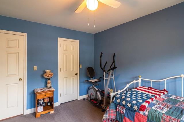 2418 Charleston Sq, Chattanooga, TN 37421 - bedroom featuring carpet floors, baseboards, and a ceiling fan