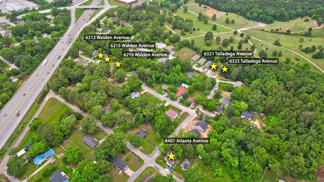 6219 Walden Ave, Chattanooga, TN 37421 - aerial view of property and surrounding area featuring a main thoroughfare