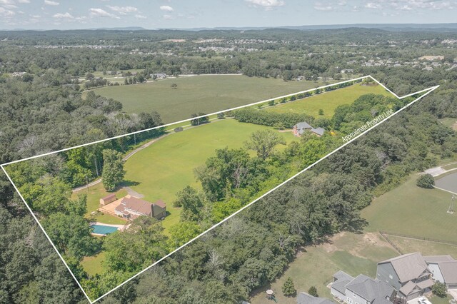 7902 Ooltewah Georgetown Rd, Ooltewah, TN 37363 - aerial view of sparsely populated area with property boundaries highlighted