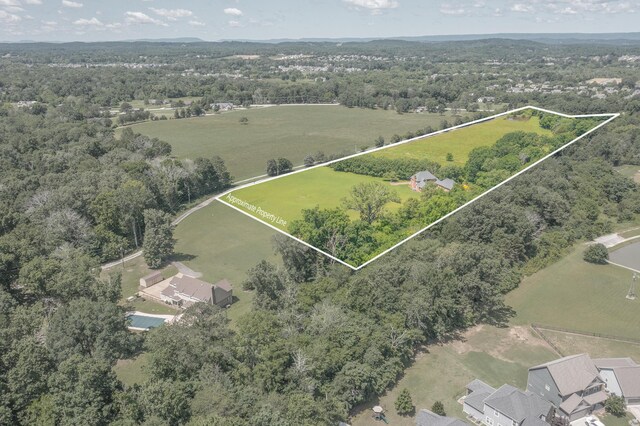 7902 Ooltewah Georgetown Rd, Ooltewah, TN 37363 - aerial view of property and surrounding area featuring property parcel outlined