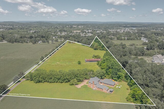 7902 Ooltewah Georgetown Rd, Ooltewah, TN 37363 - aerial view of sparsely populated area featuring property boundaries highlighted