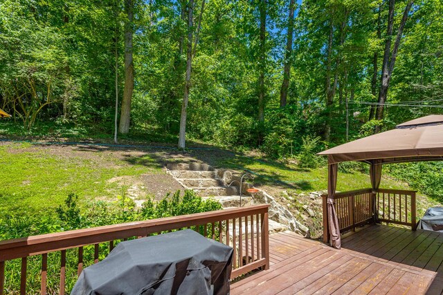 821 Ravine Rd, Signal Mountain, TN 37377 - deck with a gazebo
