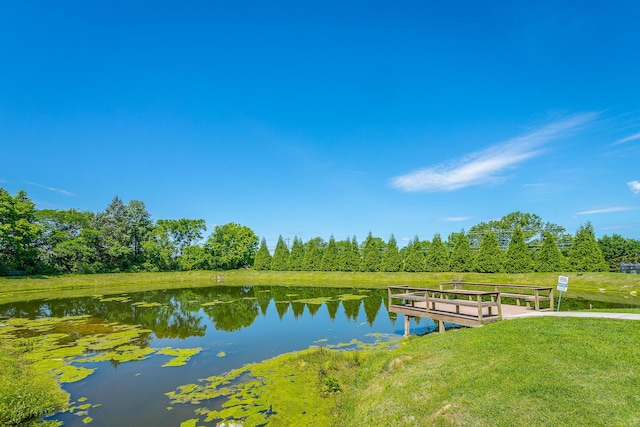 7531 Nightfall Cir, Ooltewah, TN 37363 - dock area with a water view and a yard