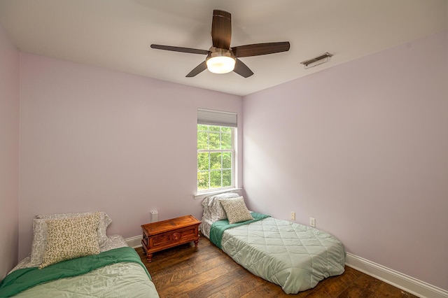 6721 Brianna Way, Chattanooga, TN 37421 - bedroom featuring baseboards, wood finished floors, and ceiling fan