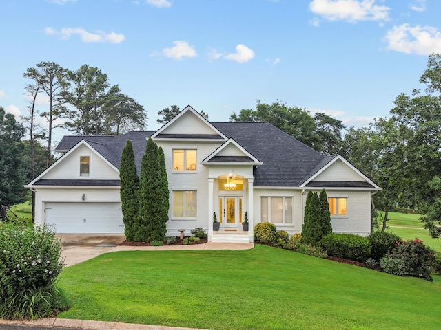 649 Wisley Way, Ringgold, GA 30736 - view of front of property with driveway, a front yard, and roof with shingles