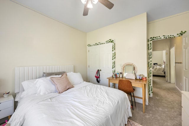 649 Wisley Way, Ringgold, GA 30736 - carpeted bedroom with a closet and a ceiling fan