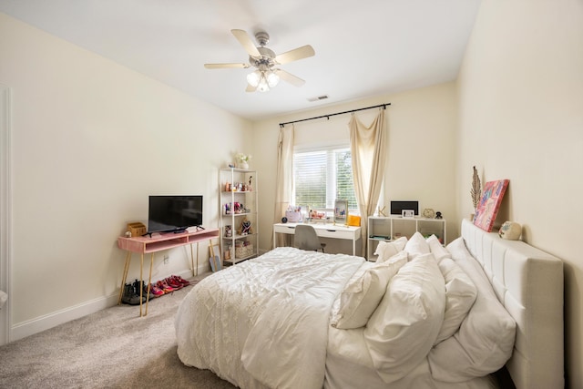 649 Wisley Way, Ringgold, GA 30736 - carpeted bedroom with baseboards and a ceiling fan