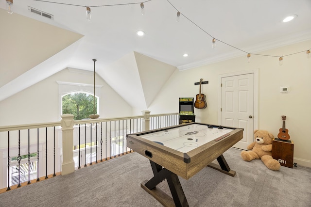 649 Wisley Way, Ringgold, GA 30736 - game room with carpet floors, recessed lighting, and vaulted ceiling