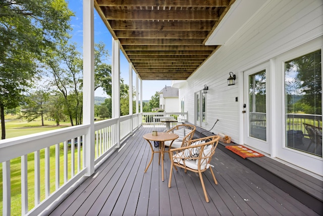 649 Wisley Way, Ringgold, GA 30736 - wooden deck with outdoor dining space