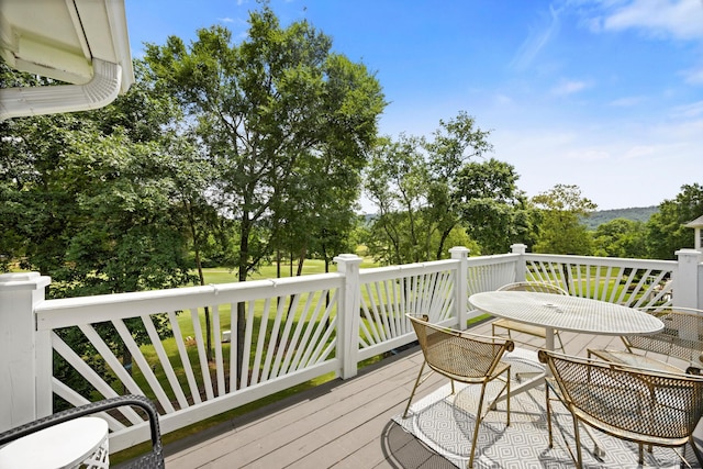 649 Wisley Way, Ringgold, GA 30736 - wooden deck featuring outdoor dining area