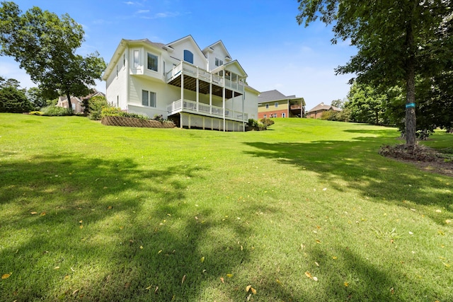 649 Wisley Way, Ringgold, GA 30736 - rear view of property featuring a yard and a balcony