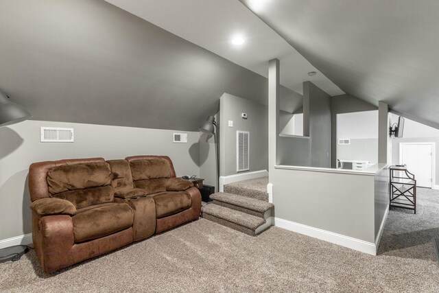 9923 Sims Harris Rd, Ooltewah, TN 37363 - carpeted living area with lofted ceiling and baseboards