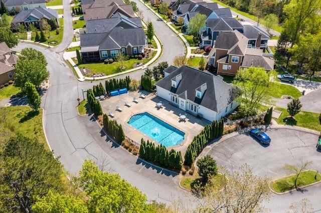 2027 Holden Farm Pl Unit 622, Ooltewah, TN 37363 - aerial perspective of suburban area featuring a pool