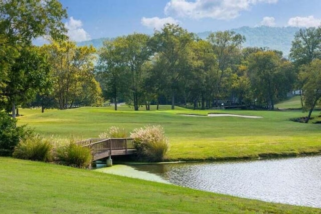 2027 Holden Farm Pl Unit 622, Ooltewah, TN 37363 - view of home's community featuring a yard, a water view, and view of wooded area