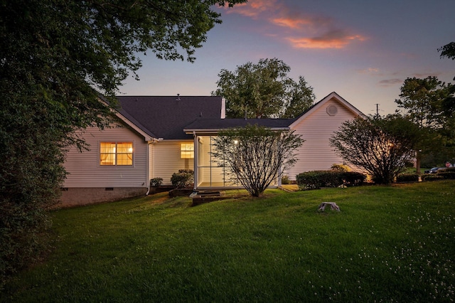 20 Debbie Ln, Ringgold, GA 30736 - back of property featuring a lawn and crawl space