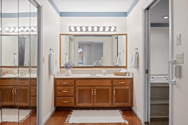 20 Debbie Ln, Ringgold, GA 30736 - bathroom featuring vanity, wood finished floors, and healthy amount of natural light