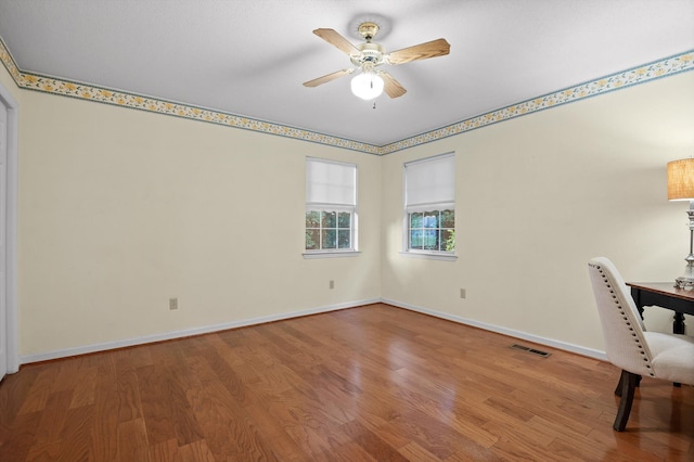 20 Debbie Ln, Ringgold, GA 30736 - unfurnished office with wood finished floors and a ceiling fan
